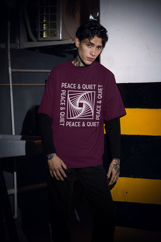 UNISEX BURGUNDY OVERSIZED T-SHIRT