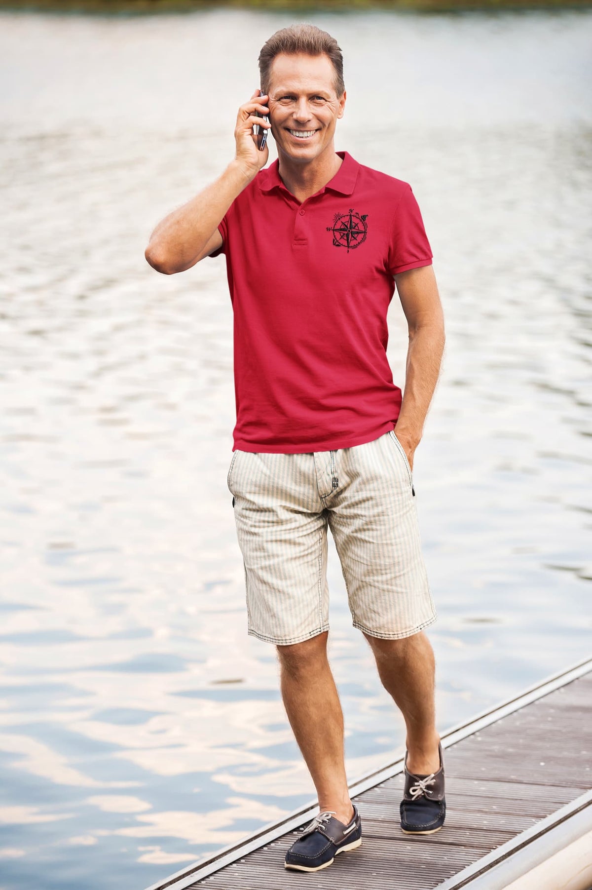 Men's Red Polo T-shirts
