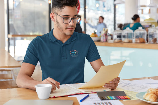 MENS NAVY BLUE POLO T-SHIRT