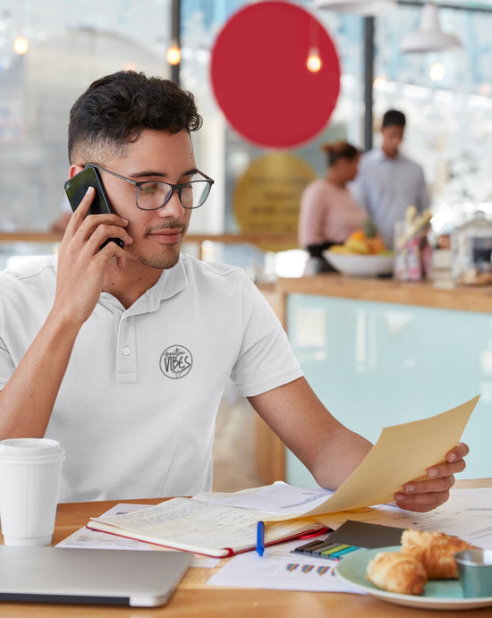 MENS WHITE POLO T-SHIRT