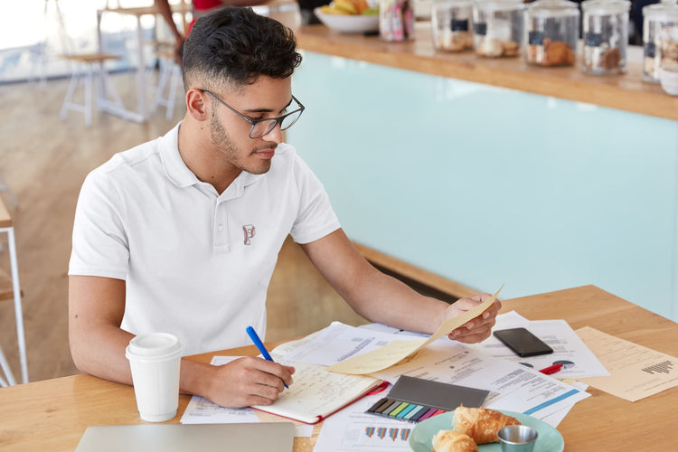MENS WHITE POLO T-SHIRT