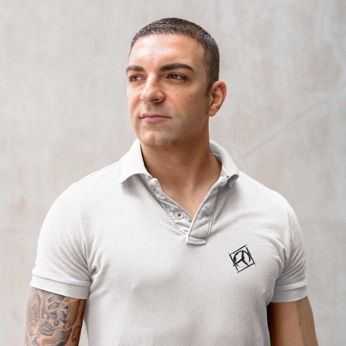 Men's White Polo T-shirts