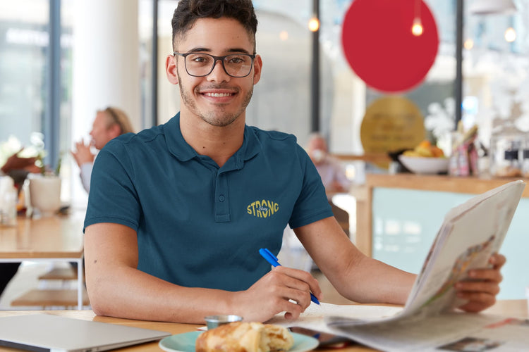 MENS NAVY BLUE POLO T-SHIRT