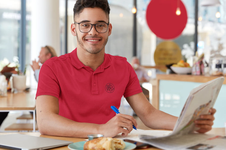MENS RED POLO T-SHIRT