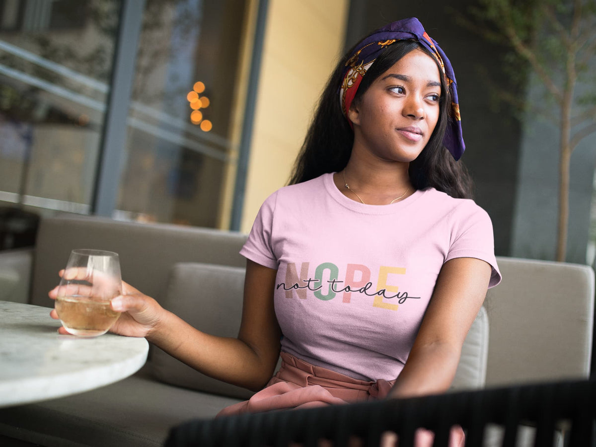 Women's Light Pink Round Neck T-shirt