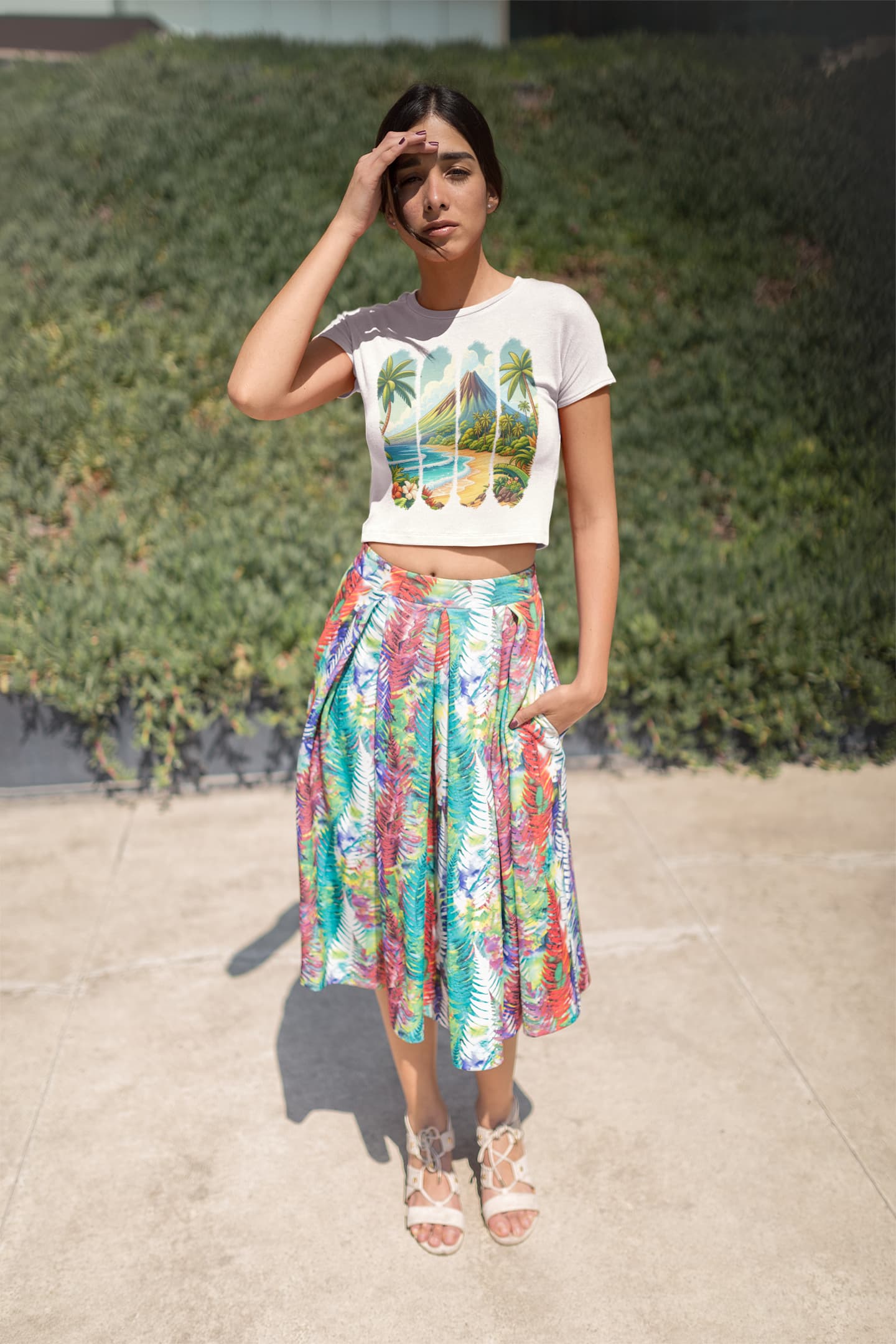 Women's White Crop Tops