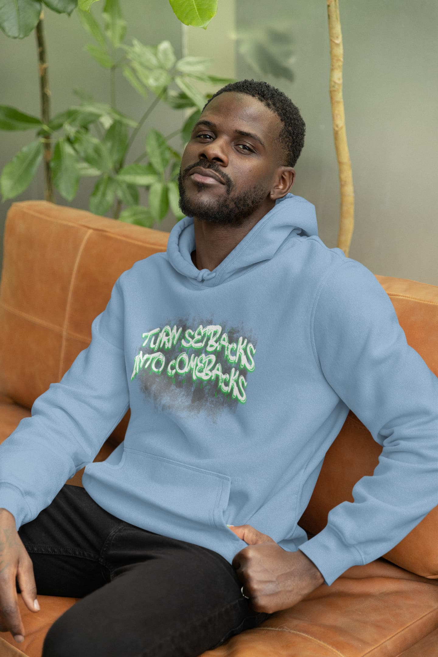 Men's Baby Blue Hoodies