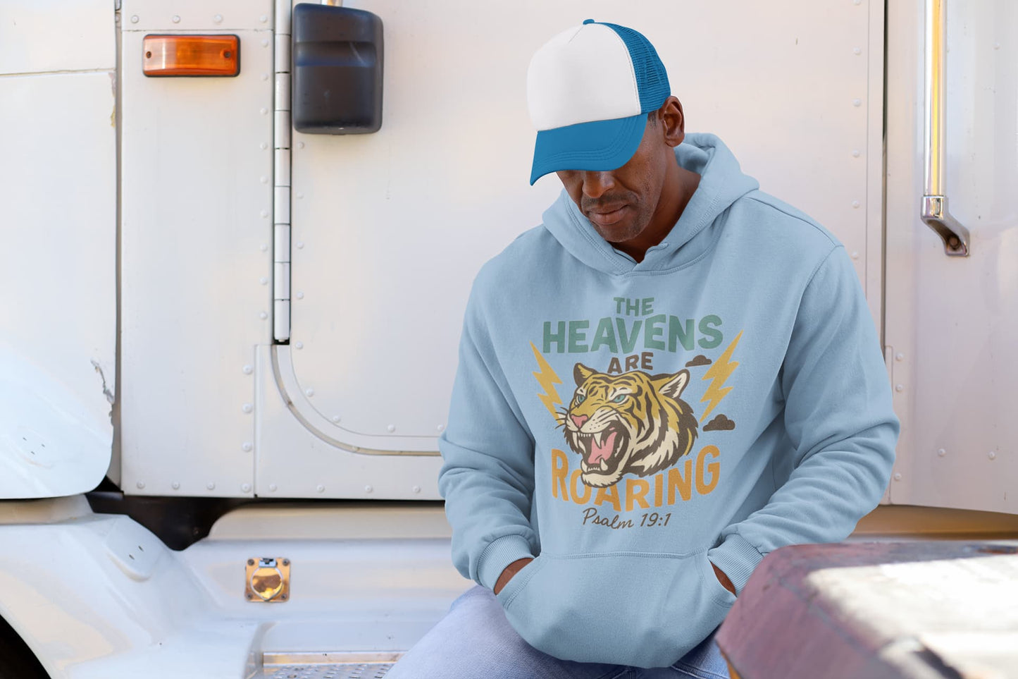 Men's Baby Blue Hoodies