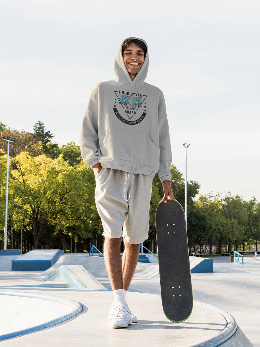 Men's Melange Grey Hoodies