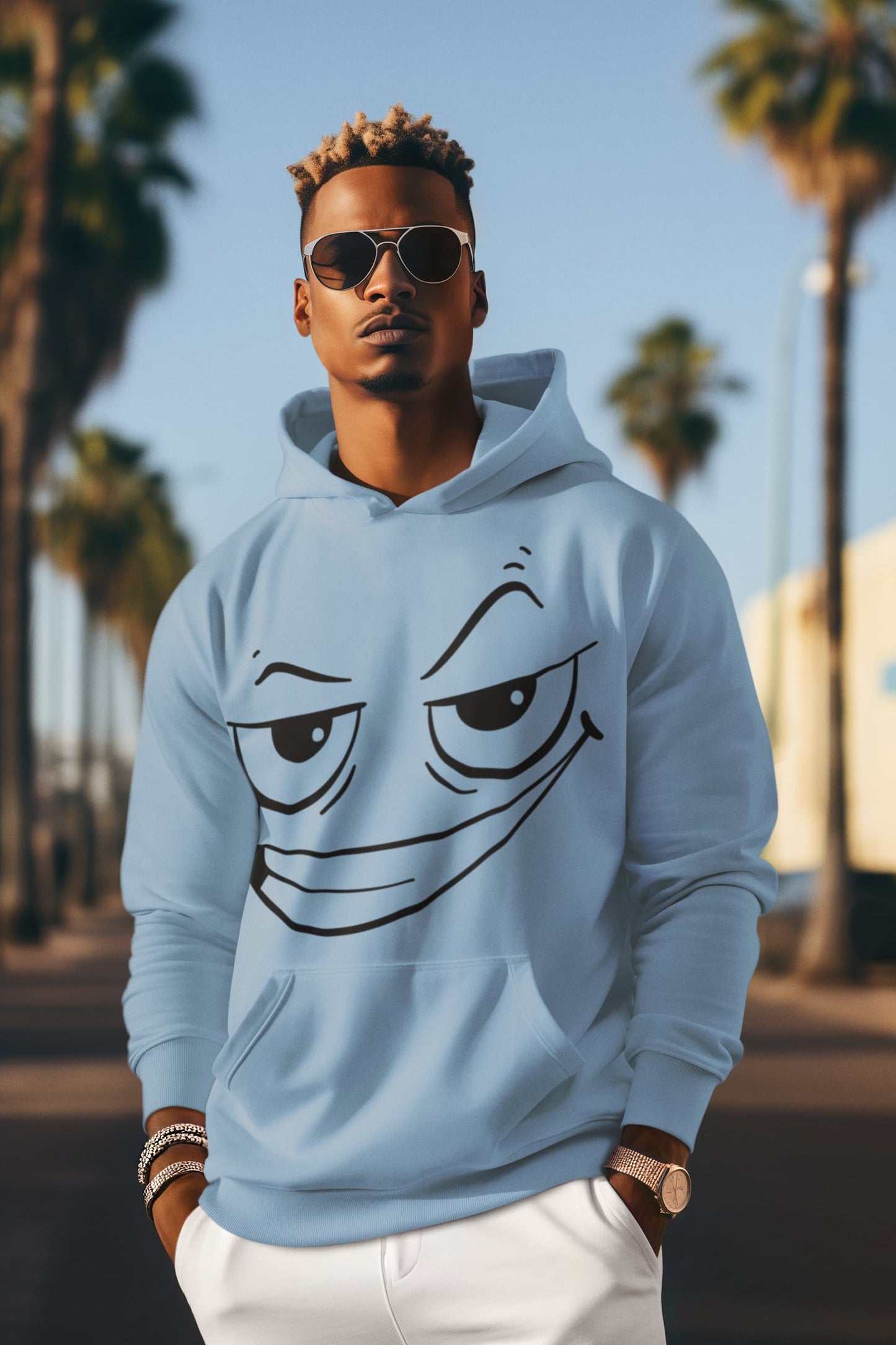 Men's Baby Blue Hoodies