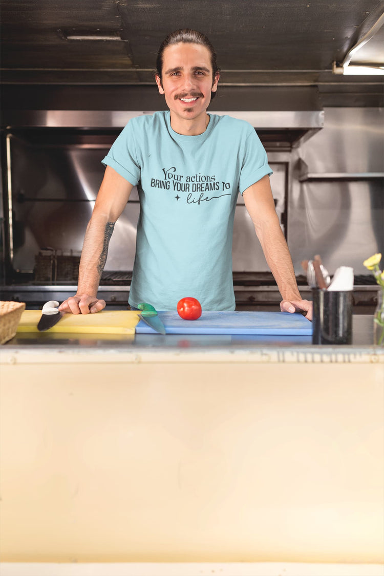 MENS SURF BLUE ROUNDNECK T-SHIRT