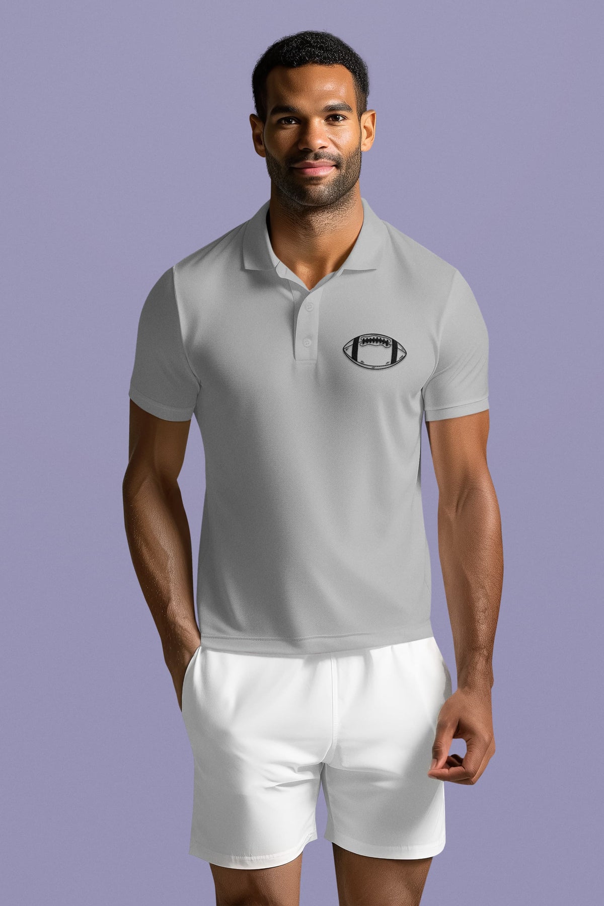 Men's Melange Grey Polo T-shirts