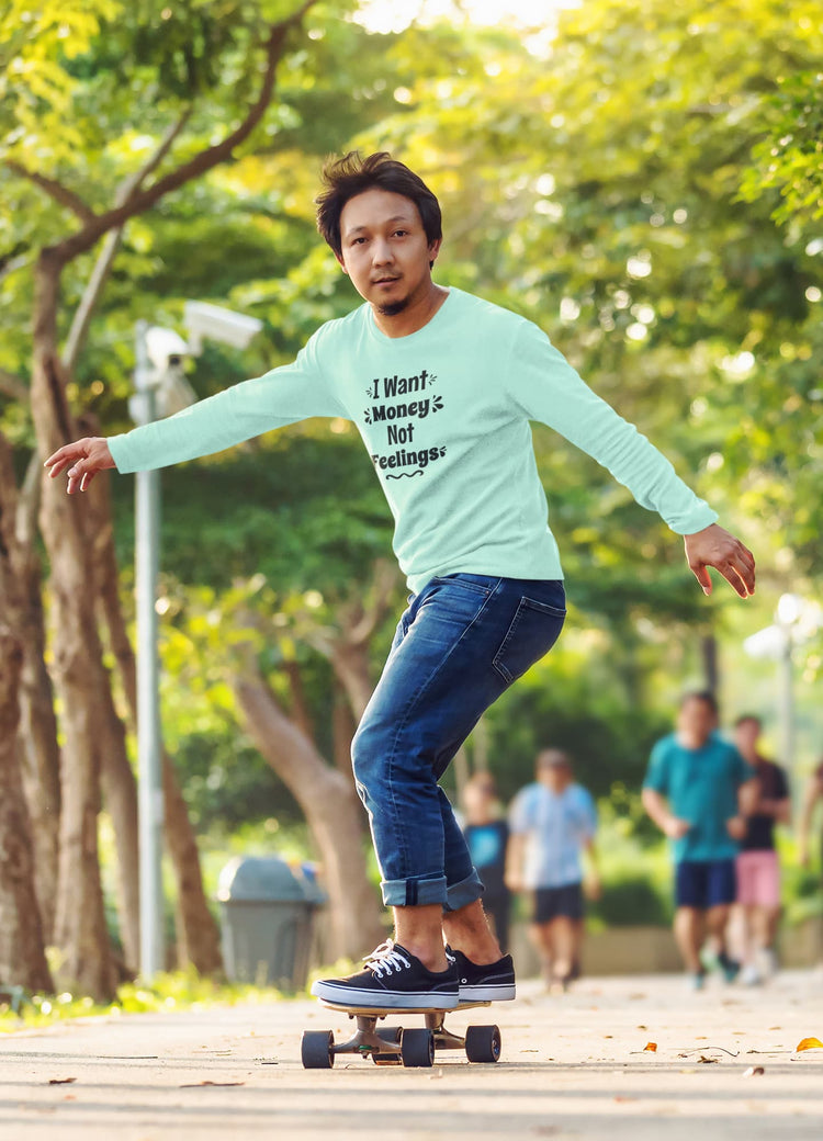 Person skateboarding in a park with trees and other people in the background