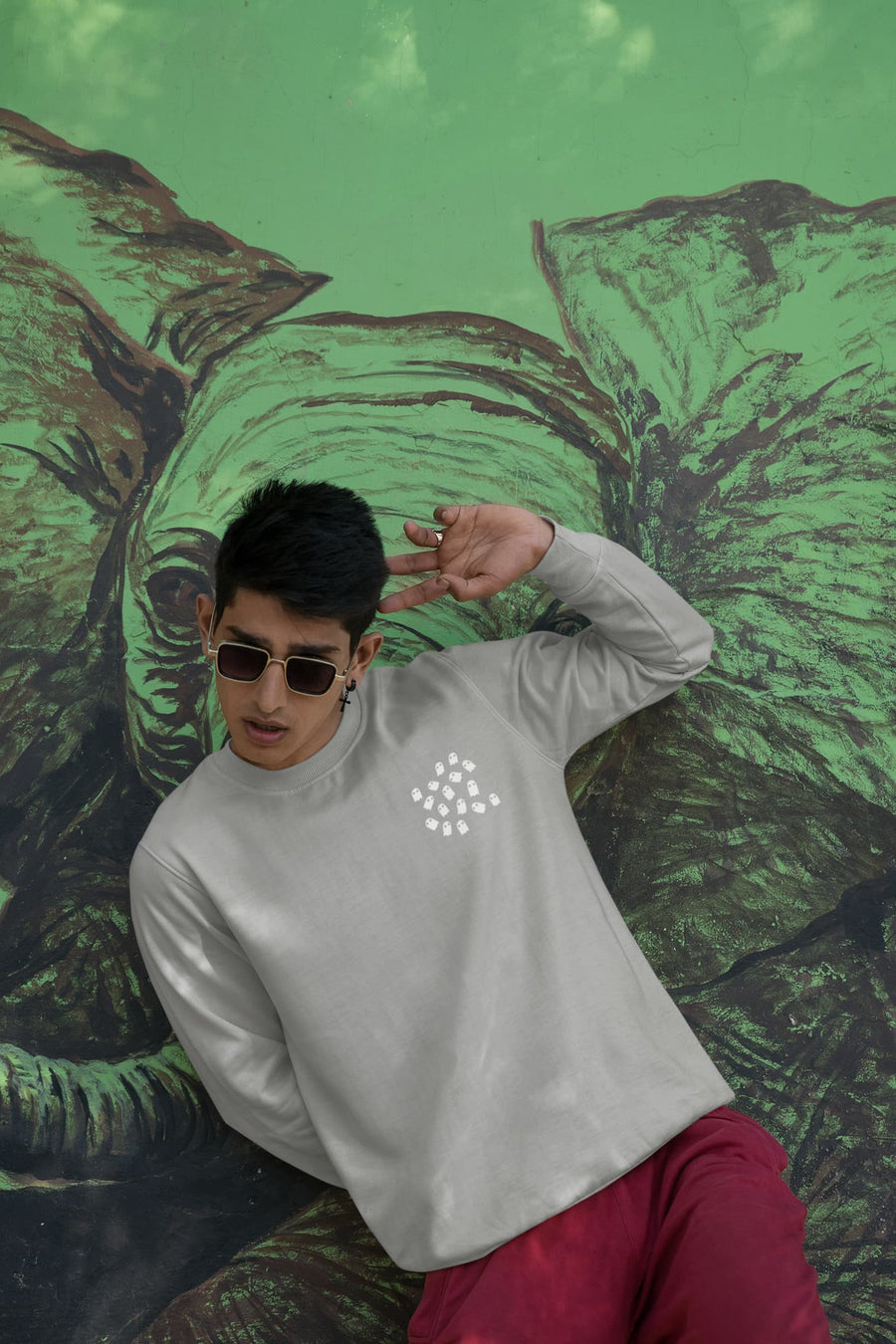 Men's Melange Grey Sweatshirts