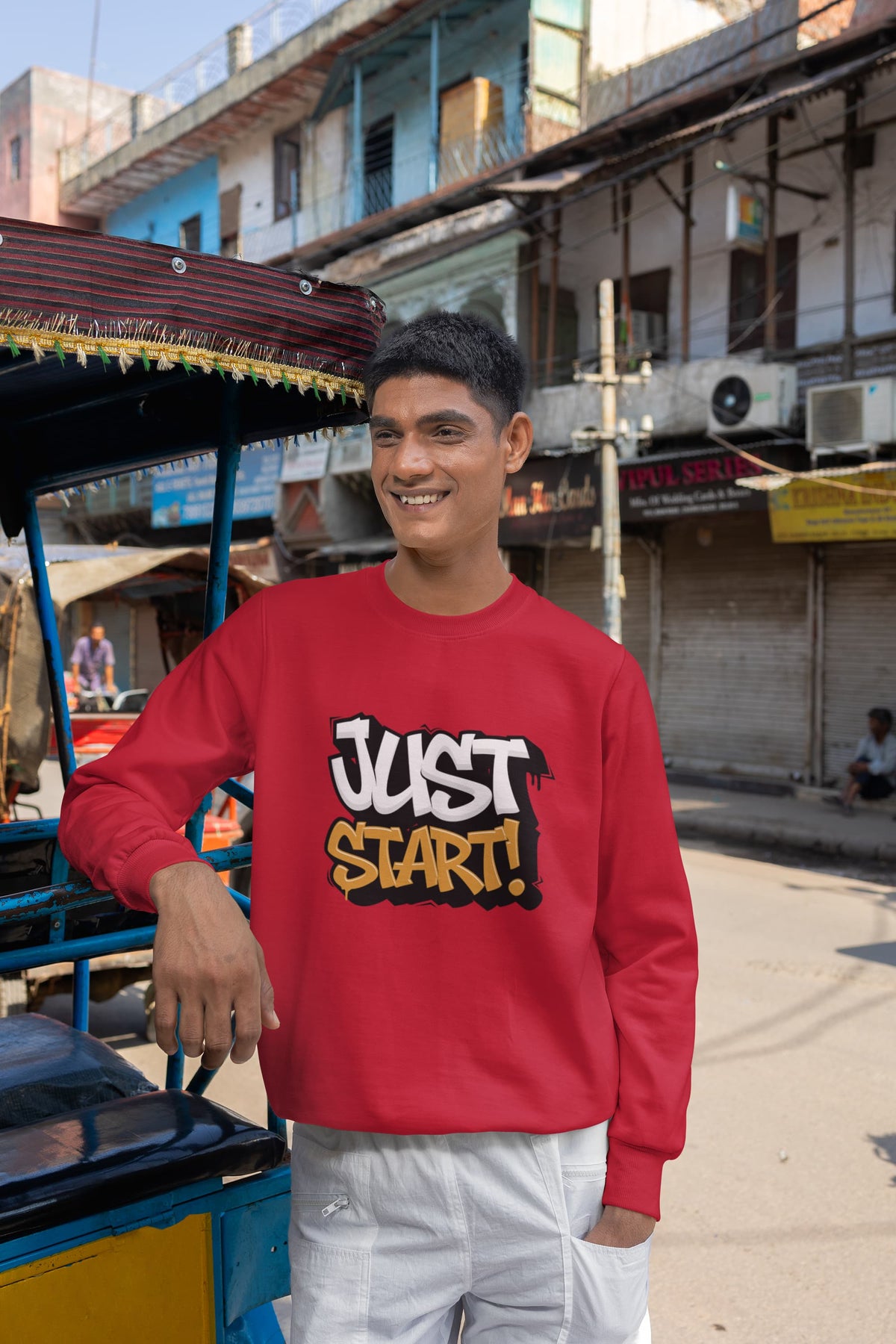 MENS RED SWEATSHIRT