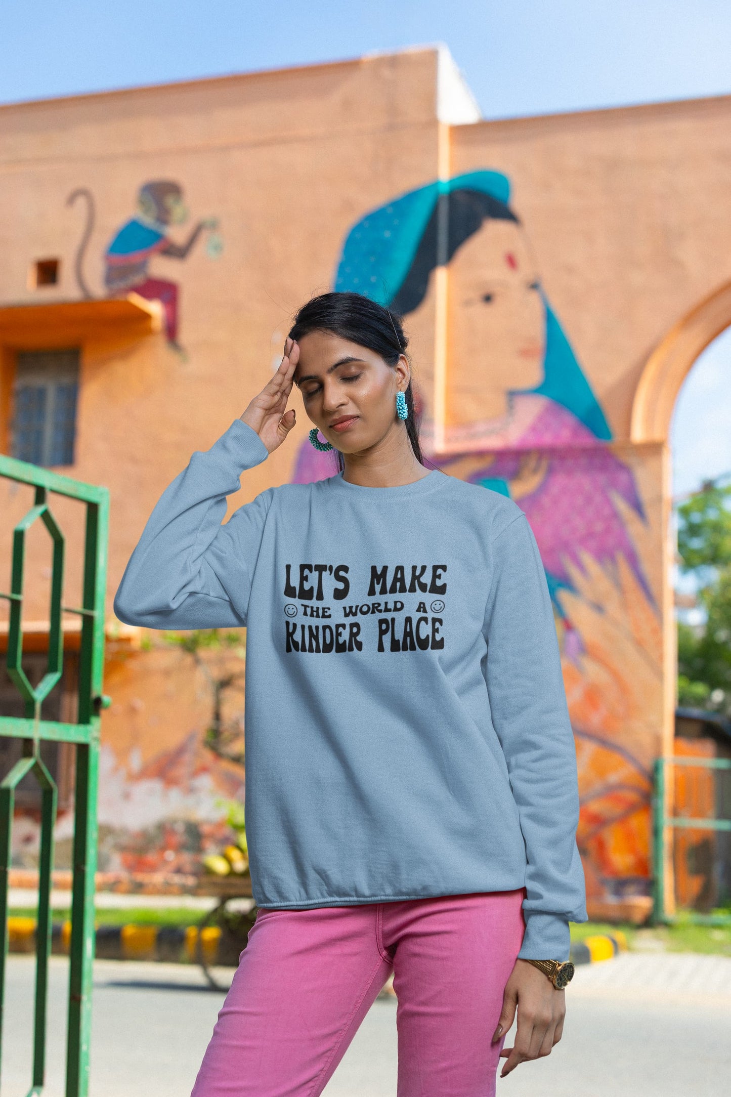 WOMENS BABY BLUE SWEATSHIRT