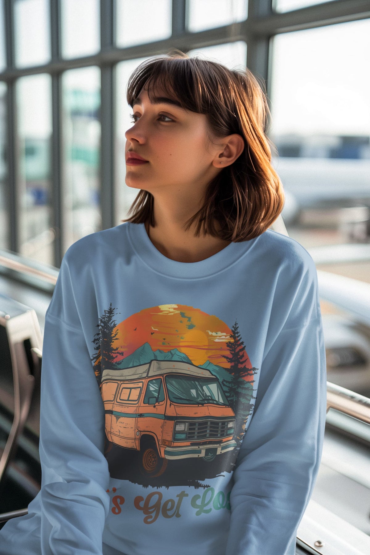 Women's Baby Blue Sweatshirts