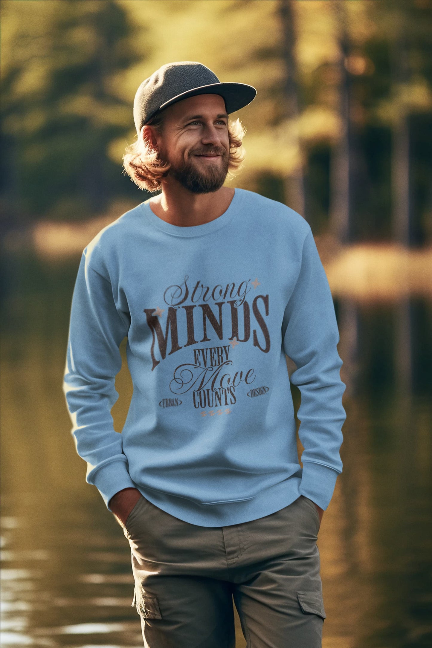 Men's Baby Blue Sweatshirts