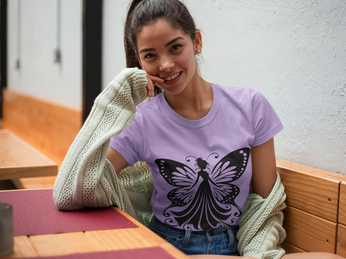 Women's Iris Lavender Round Neck T-shirts