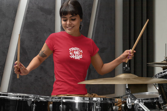 WOMENS RED ROUNDNECK T-SHIRT