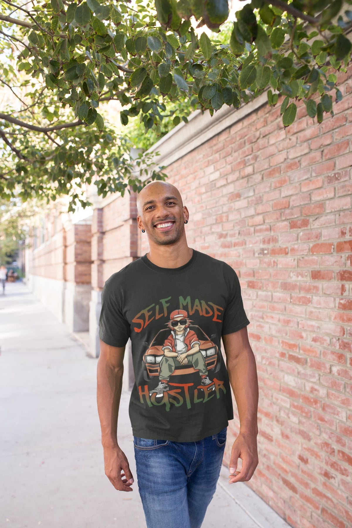 Men's Black Round Neck T-shirts
