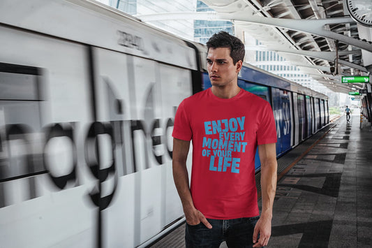 MENS RED ROUNDNECK T-SHIRT