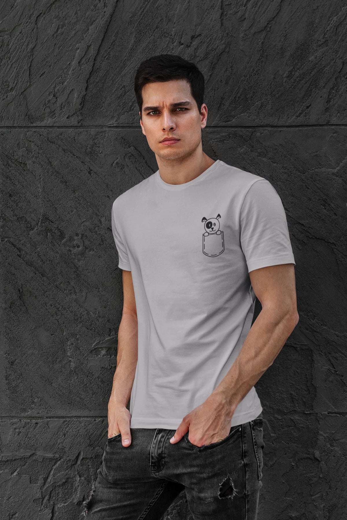 Men's Silver Frost Round Neck T-shirts