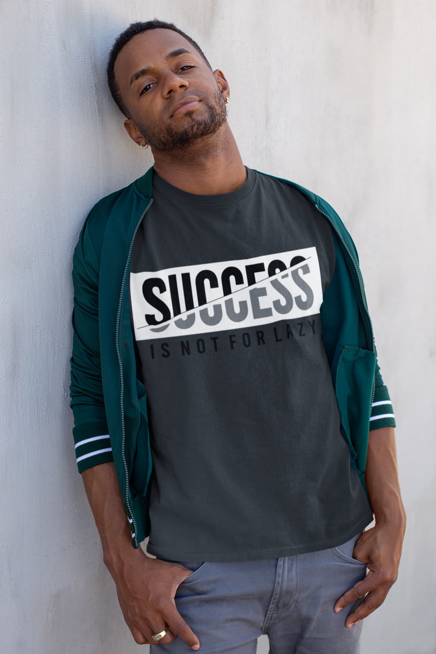 Men's Black Round Neck T-shirts