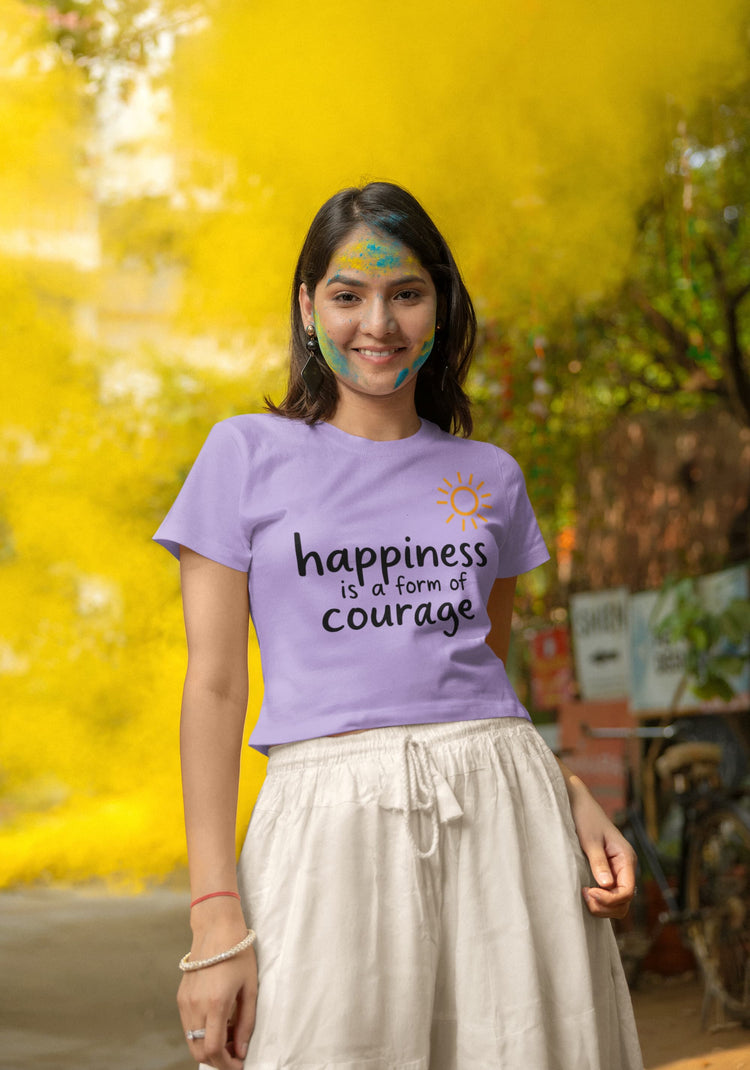 WOMENS IRIS LAVENDER CROP TOP