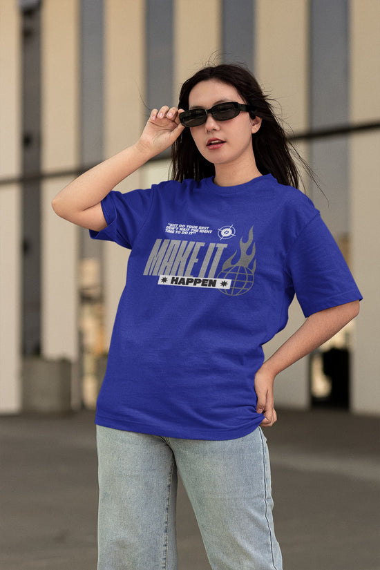 UNISEX ROYAL BLUE OVERSIZED T-SHIRT
