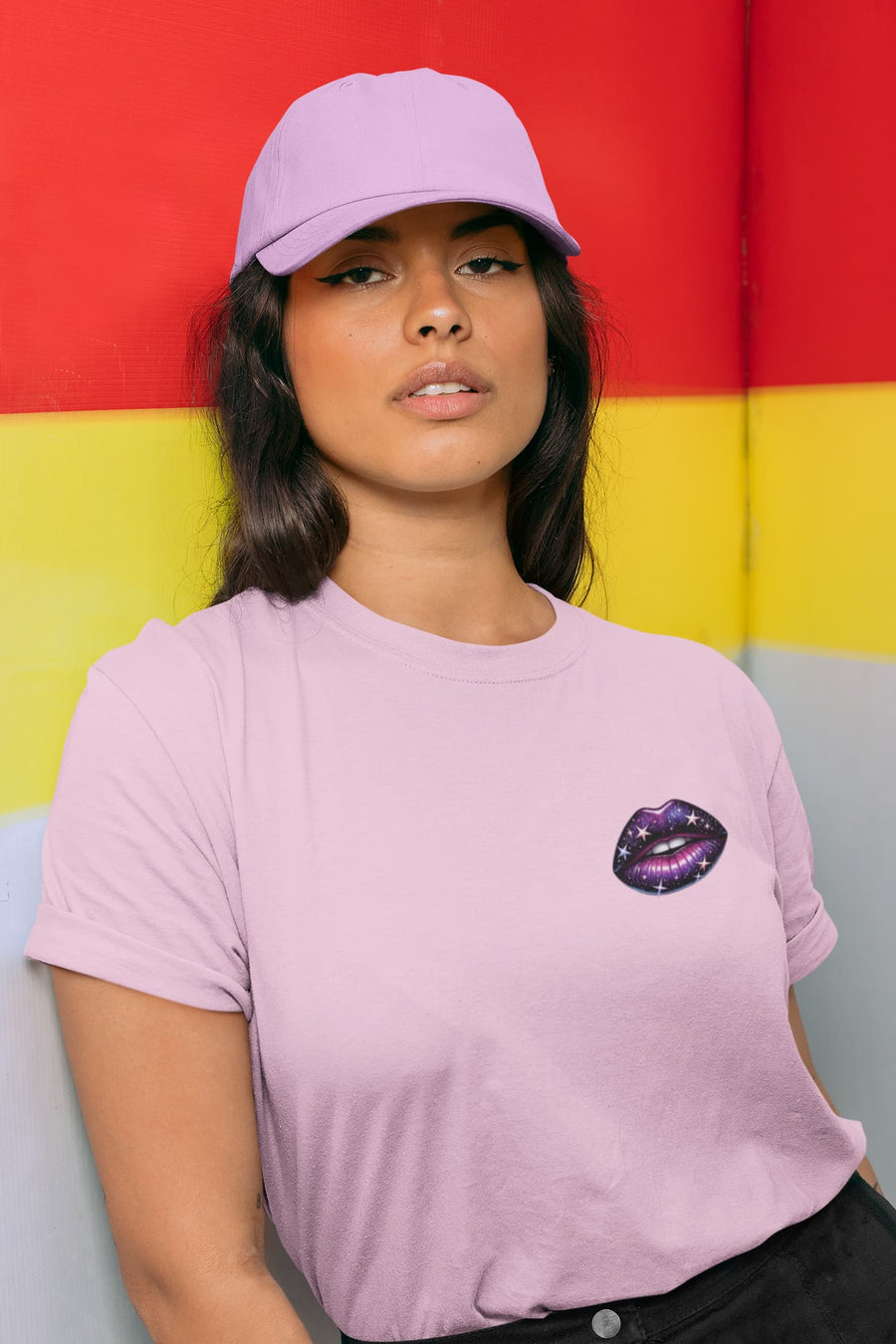 Women's Light Pink Round Neck T-shirts
