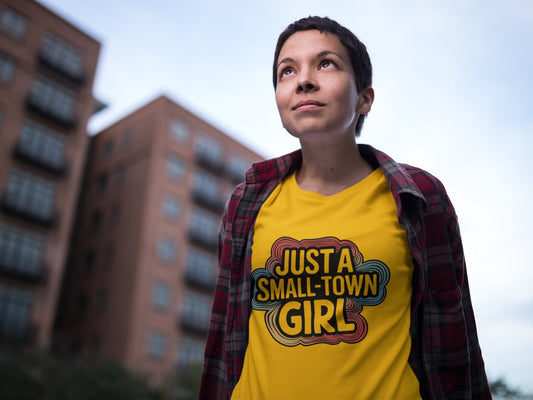 Women's Golden Yellow Round Neck T-shirts