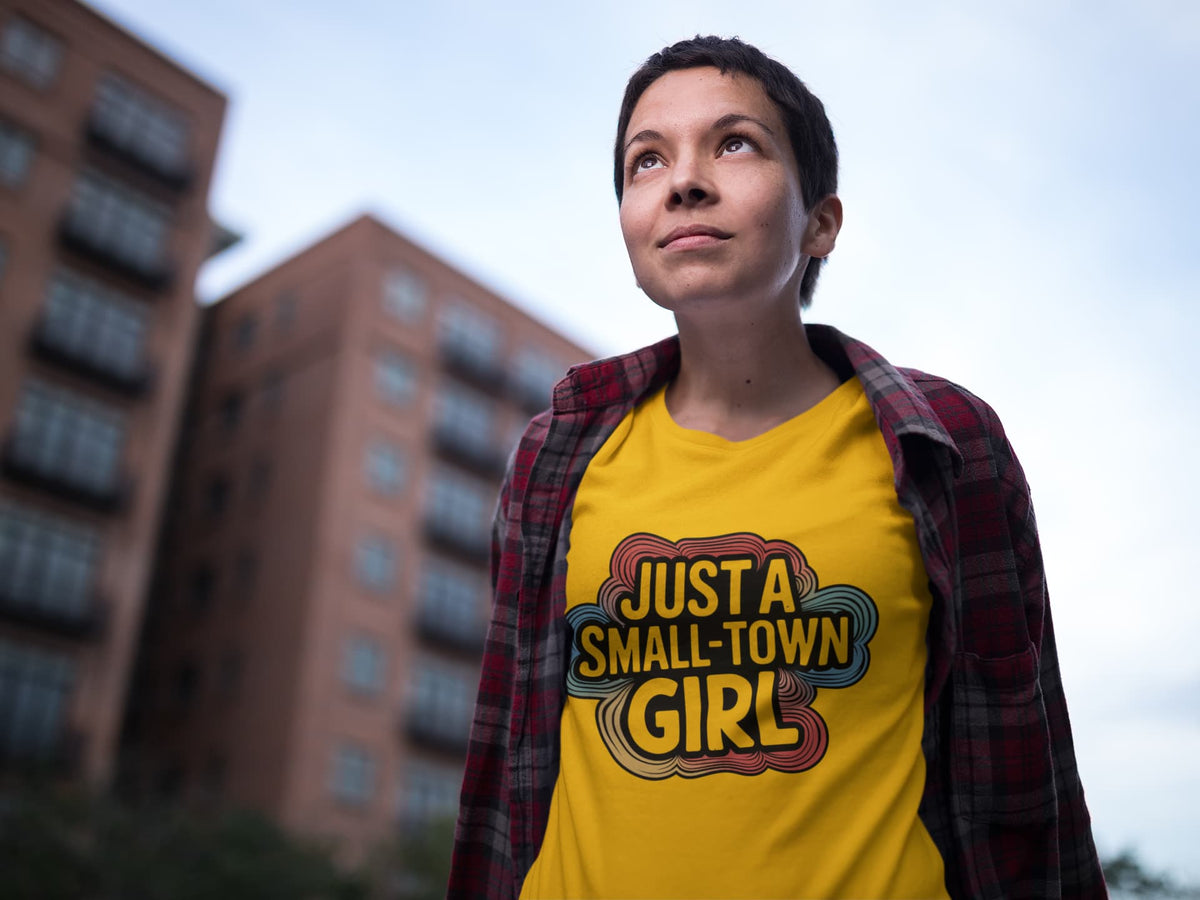 Women's Golden Yellow Round Neck T-shirts