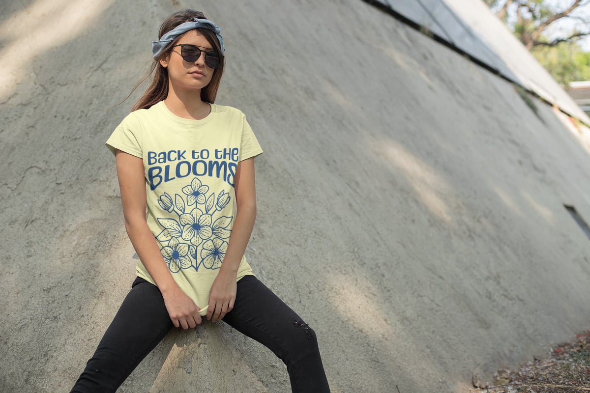 Women's Butter Yellow Round Neck T-shirts