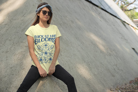Women's Butter Yellow Round Neck T-shirts