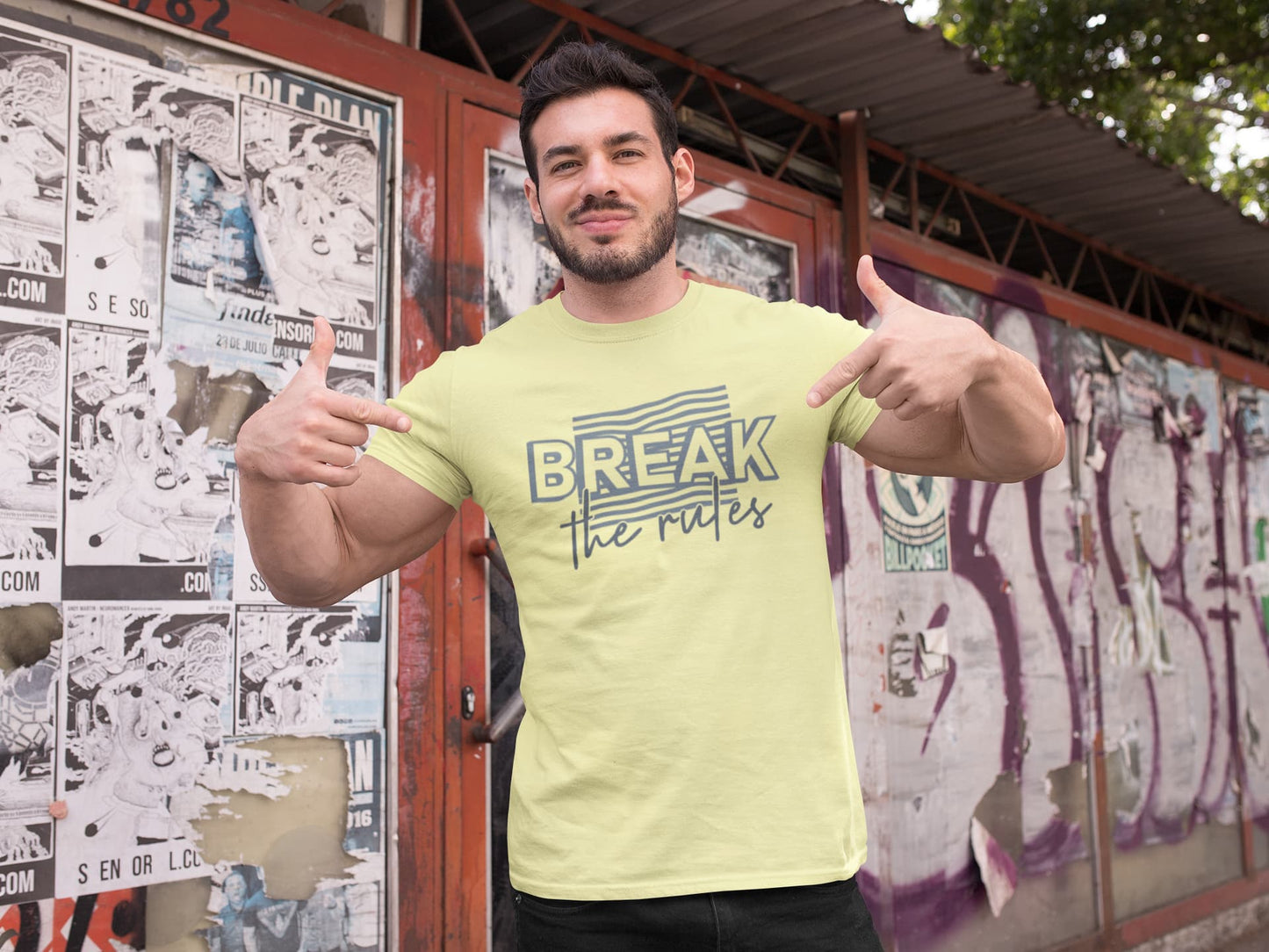 MENS BUTTER YELLOW ROUNDNECK T-SHIRT