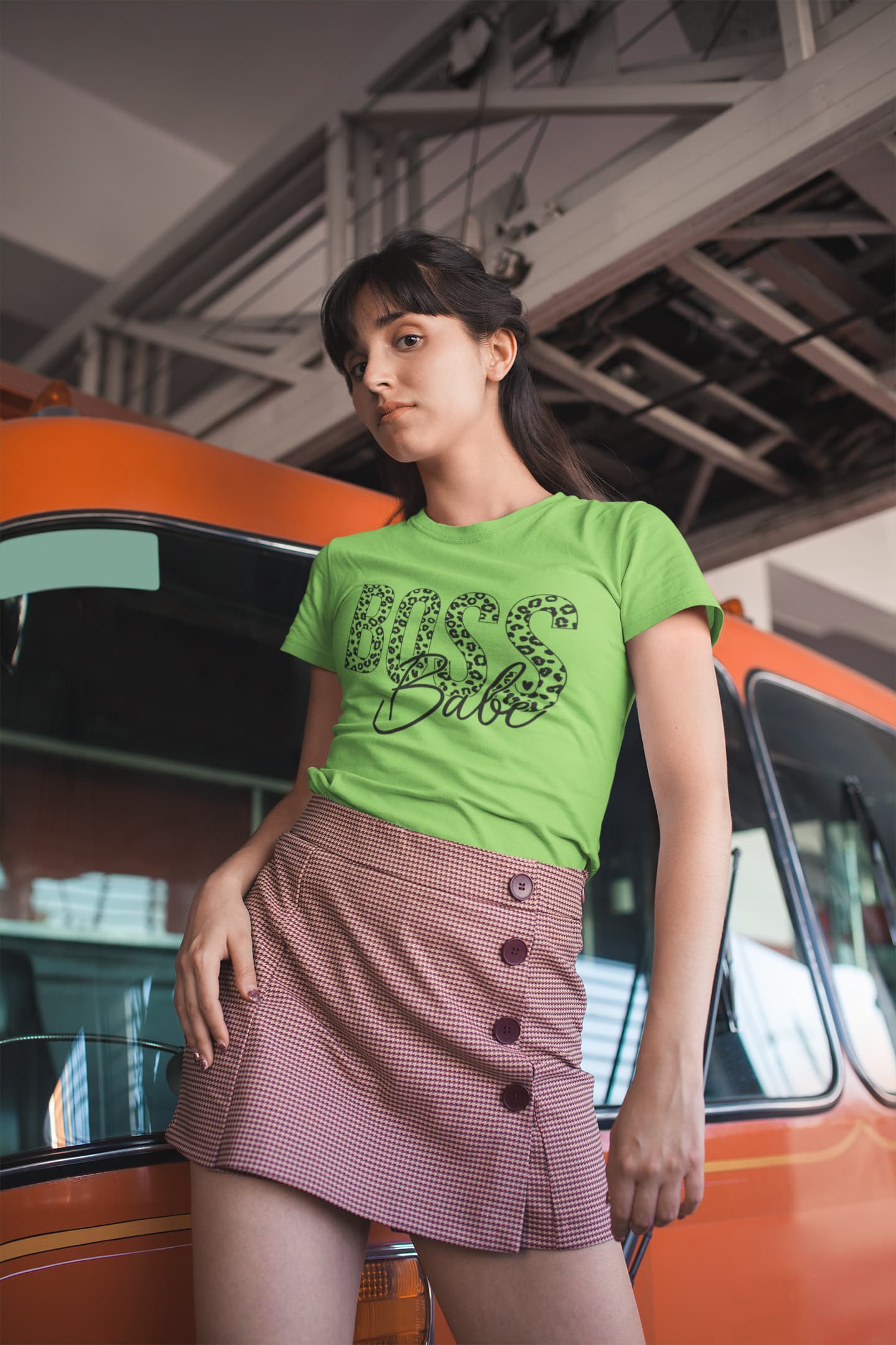 Women's Liril Green Round Neck T-shirts