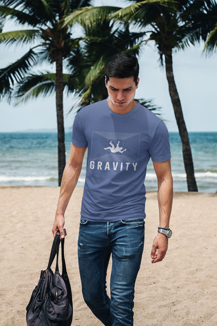 MENS SMOKE BLUE ROUNDNECK T-SHIRT