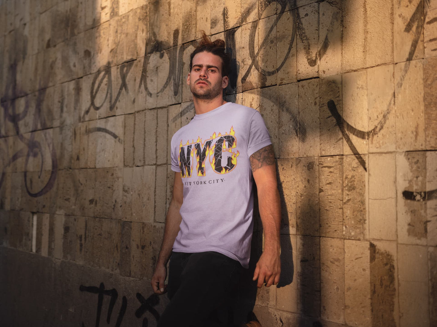 Men's Iris Lavender Round Neck T-shirts