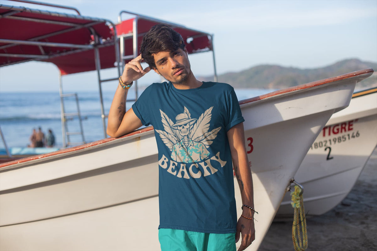 Men's Navy Blue Round Neck T-shirt