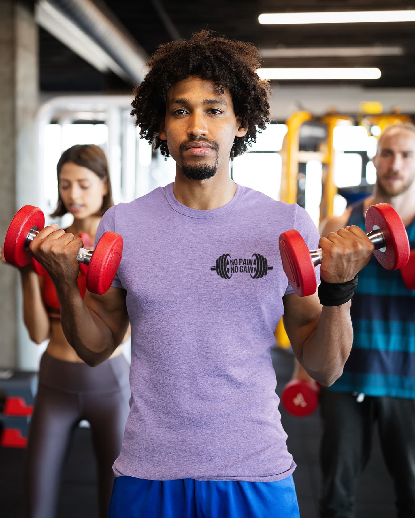 Men's Iris Lavender Round Neck T-shirts