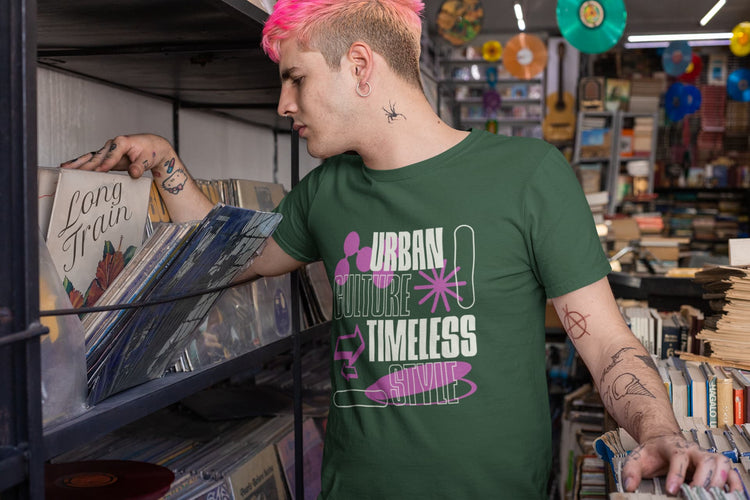 MENS OLIVE GREEN ROUNDNECK T-SHIRT