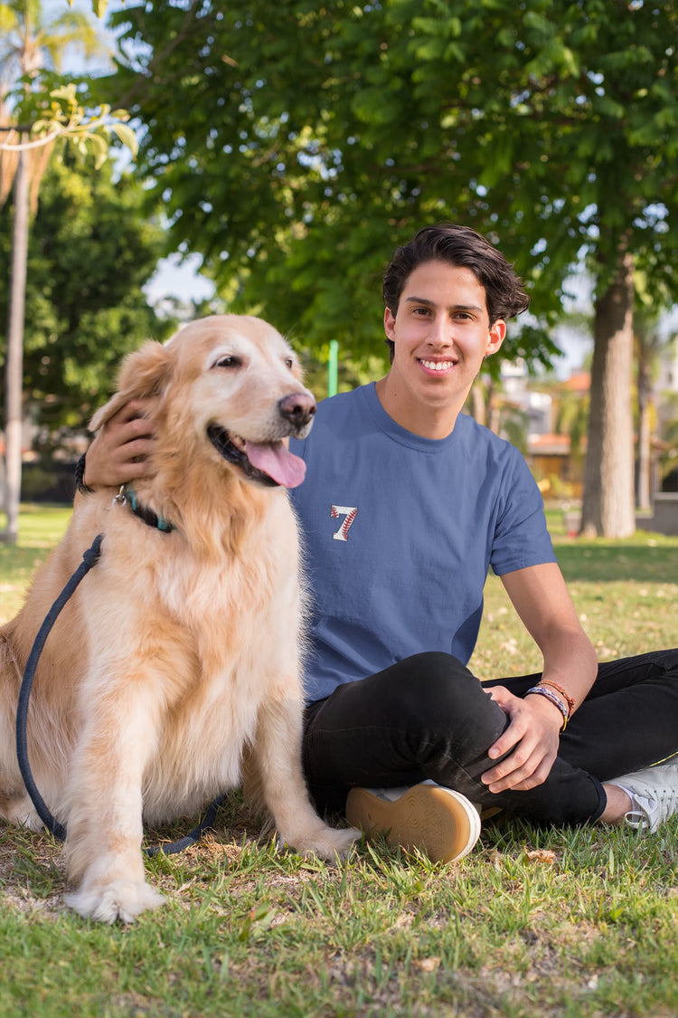MENS SMOKE BLUE ROUNDNECK T-SHIRT