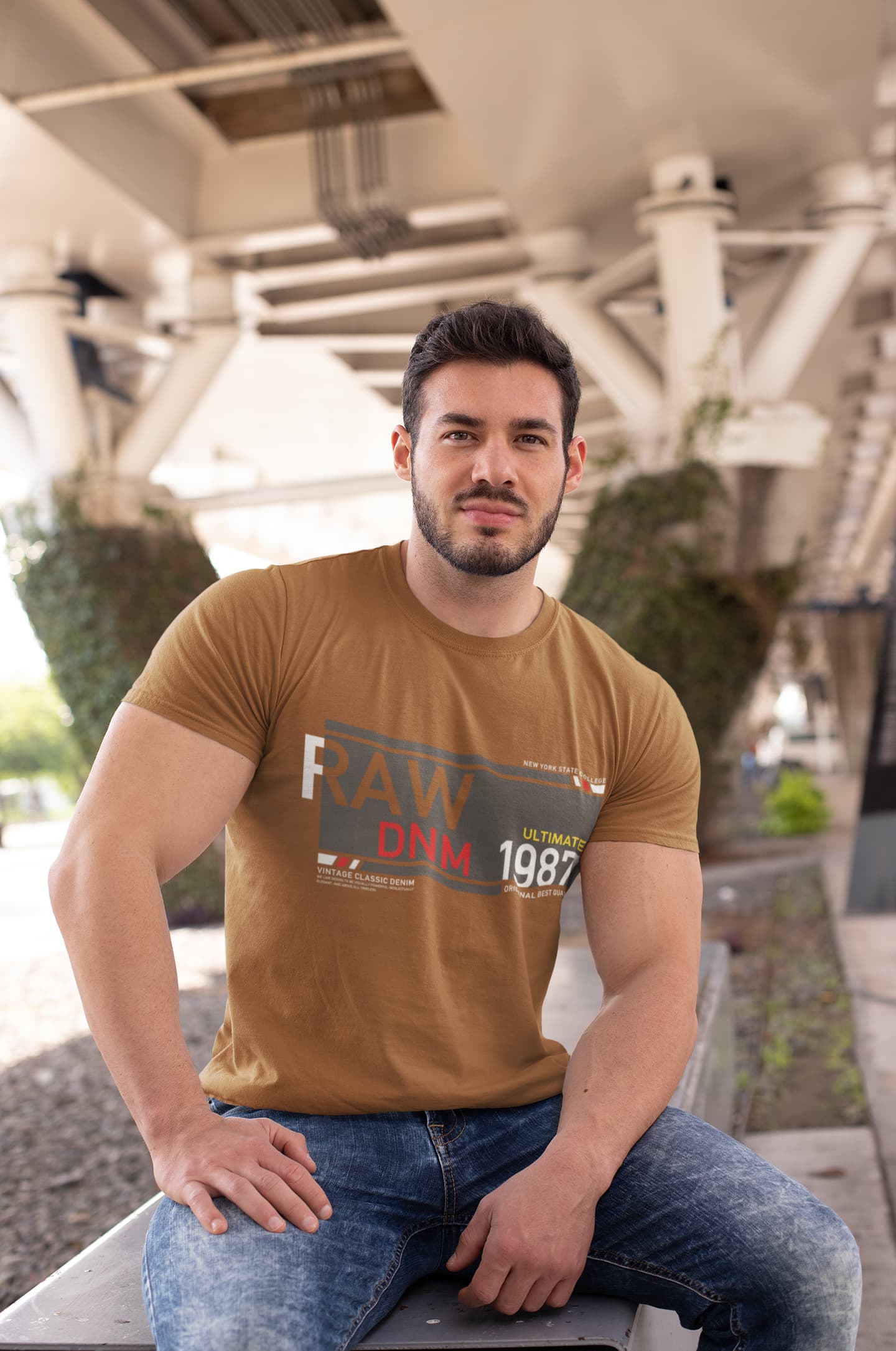Men's Chocolate Brown Round Neck T-shirts