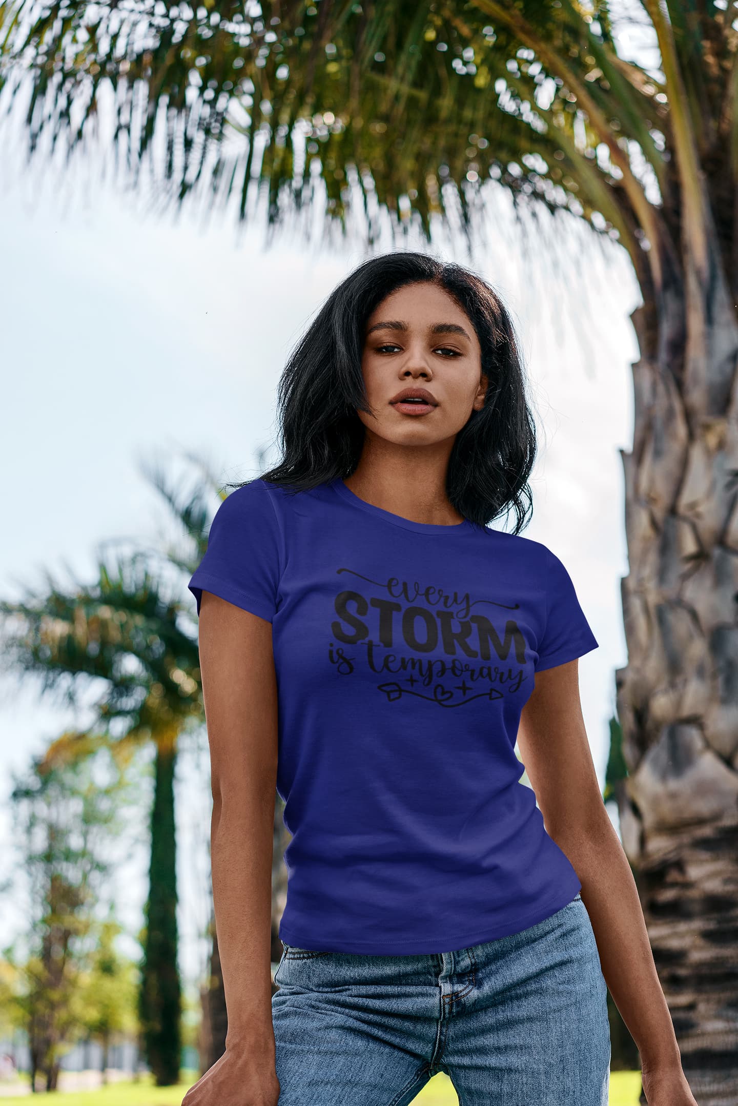 WOMENS ROYAL BLUE ROUNDNECK T-SHIRT