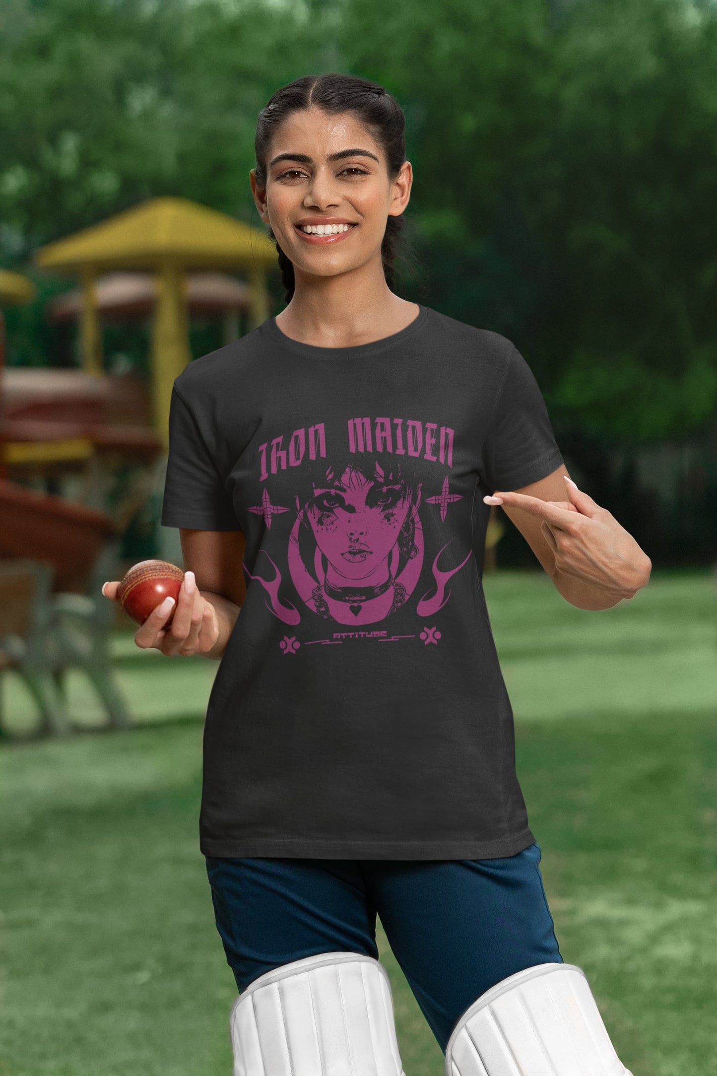 Women's Black Round Neck T-shirt