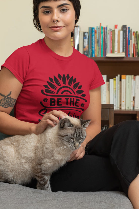 WOMENS RED ROUNDNECK T-SHIRT