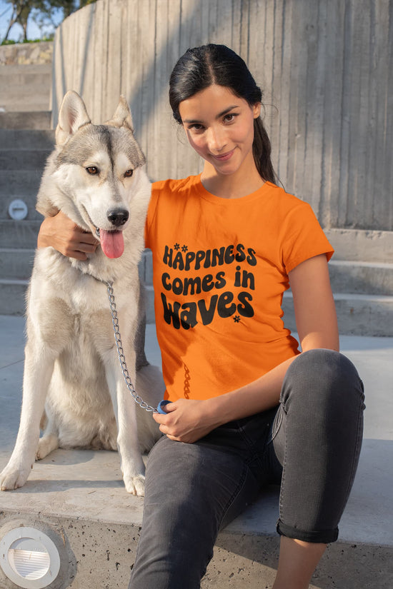 WOMENS ORANGE ROUNDNECK T-SHIRT
