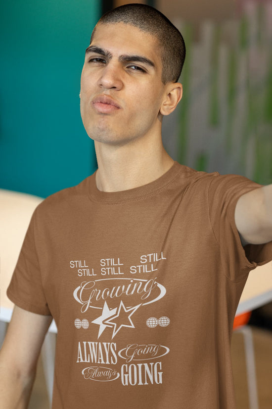 MENS CHOCOLATE BROWN ROUNDNECK T-SHIRT