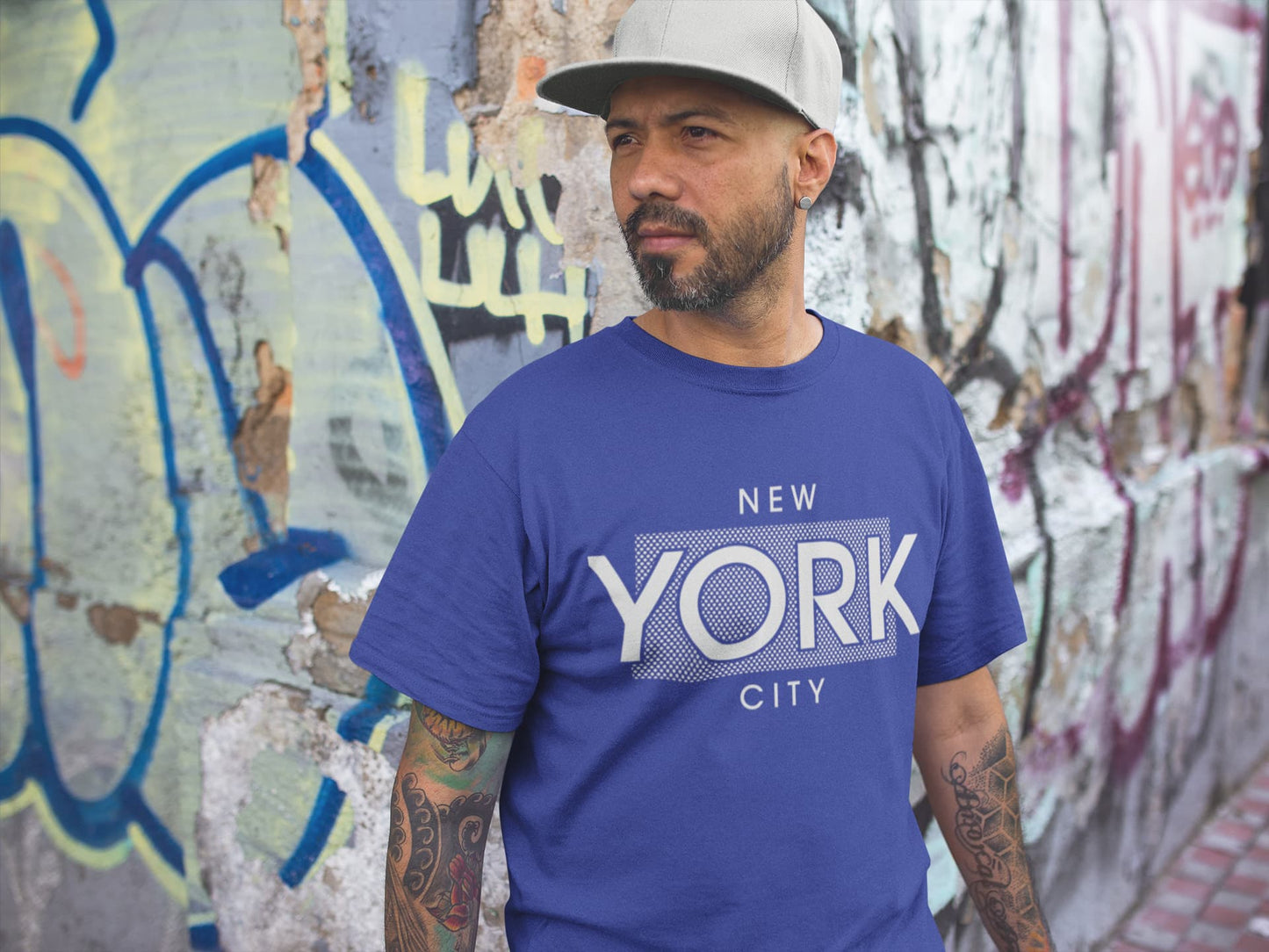 Men's Royal Blue Round Neck T-shirts